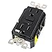 Leviton WR599-E 15-Amp 125-Volt SmartLock Pro Slim Weather-Resistant GFCI Receptacle, Black