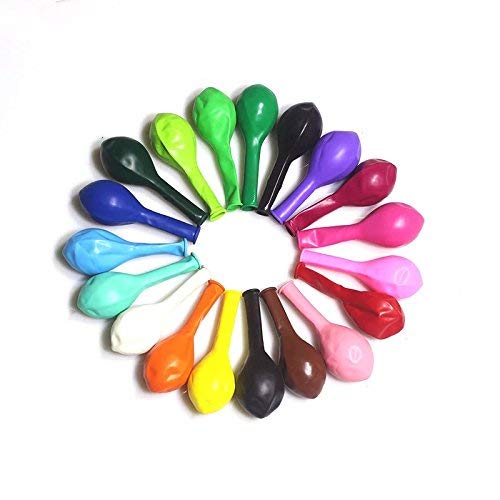 XNX Balloons Assorted Color 12 inch 100 Pcs Helium Quality Latex for Party Decoration (Multi-Colour)