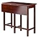 Winsome Lynnwood 35.43 x 39.39 x 30-Inch Wood Rectangular Drop Leaf High Table, Antique Walnut (94149)