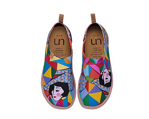 UIN Women's Rainbow Girl Beautiful Travel Canvas Loafer Shoes Multicolor