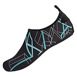 CIOR FANTINY Men Women and Kids Mutifunctional Barefoot Skin shoes Quick-Dry Water Shoes Lightweight For Beach Pool Surf Yoga Exercise,HT02,Green03,40.41