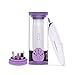 TOUCHBeauty Electric Nail File Drill Buffer Polisher Set with LED Light, Professional 5in1 Portable Manicure & Pedicure Kit for Natural Acrylic Nail Home Use,Nail Salon Battery Powered Purple TB-1333