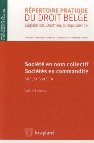 Société en nom collectif, sociétés en commandite