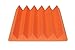 Soundproofing Acoustic Studio Foam - Orange Color - Wedge Style Panels 12”x12”x2” Tiles - 4 Pack