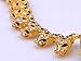 Golden Tone Cascade Chain Tribal Crystal Leopard Cheetah Cat Earring Necklace Set