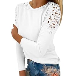 iPOGP Women's Round Neck Solid Color Hollow