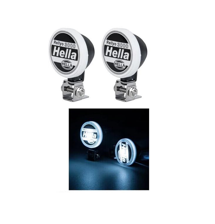 RC Round LED Light with Cover for 1/10 TRX-4 Axial SCX10 Tamiya Car (2pcs Spotlight)