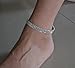 Sobly Jewelry 3-Row Three Row Crystal Rhinestone Stretch Cz Tennis Ankle Anklet Bracelet Sexy