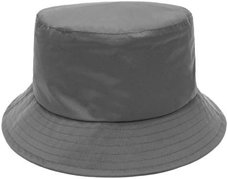 GP Accessories Mens Womens Waterproof Lightweight Fashion Bucket Hat Gray Large