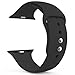 AdMaster Silicone Apple Watch Band and Replacement Sport iwatch Accessories Bands Series 3 2 1 Black 38mm S/M
