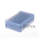 Cosmos ® 20 PCS Semitransparent Hard Plastic Badge Card Case Holder with Slot & Chain Holes - Horizontal (2