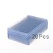 Feesy ® 20 PCS Semitransparent Hard Plastic Badge Card Case Holder with Slot & Chain Holes - Horizontal (2