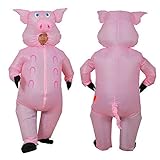 Inflatable Pig Costume Adult Cosplay Clothes Valentine's Day Funny Party Parade 1PC (Pink Pig)
