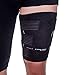 Pure Athlete Thigh Compression Sleeve – Adjustable Straps Quad Wrap Support Brace, Hamstring Upper Leg (1 Sleeve - Black, Medium)
