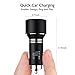 Moock Quick Charger 3.0 36W Dual USB Car Charger Adapter fit Galaxy S7/S6/Edge/Plus/iPhone X/8/7/6s/Plus, iPad Pro/Air 2/mini, LG, Nexus, HTC and More-Black