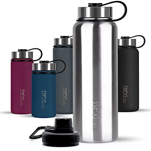 720°DGREE Edelstahl Trinkflasche 950ml “noLimit” - Auslaufsicher, Kohlensäure geeignet, BPA-Frei - Thermosflasche, Isolierflasche mit Schraubverschlus