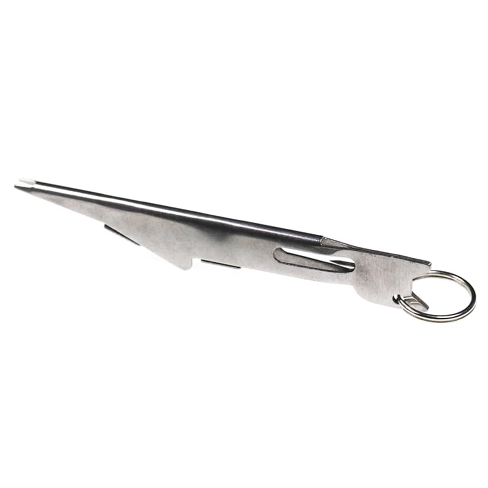 Fishing Knot Tying Tool, Fishing Hook Tie Tool Fishing Line Quick Knot Tying Tool Fly Fishing Angler Accessories Nail Knot Tying Tool for Hooks, Lures and Line, Silver