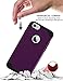 iPhone 6 Cases, Vogue Shop 2in1 Hybrid Hard PC Cover and Inner Soft Silicone Corner Protection High Impact Defender Combo Shell Case for iPhone 6 4.7 inch (Purple+Black)