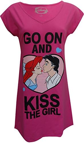Disney's Little Mermaid Ariel Kiss The Girl Night Shirt for women (Medium)