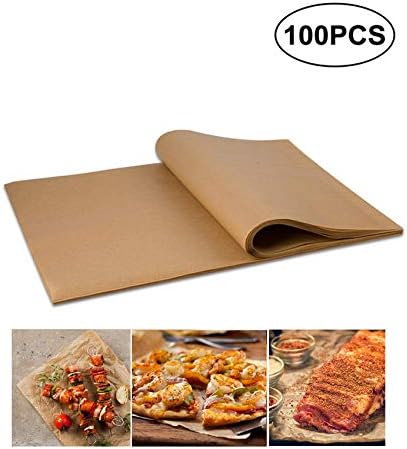 Parchment Paper Sheets For Baking -12x16 Inches Unbleached Precut Parchment Paper for Baking Perfect for Baking Steaming Bread Cake Cookie and More（100Pcs）