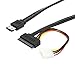 chenyang Power eSATA to SATA 22Pin Data Transfer Extension Cable with IDE 4Pin Power Support 5V/12V Power for 2.5