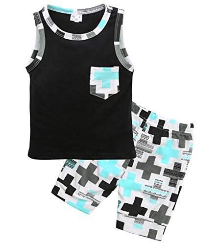 Baby boys girl s summer cotton sleeveless t-shirt vest+…