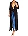 Begonia.K Women's Long Sleeve Chiffon Lightweight Maxi Sheer Duster Cardigan (Black, Small)