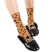 Bienvenu 5 Pairs Leopard Print Stockings Abstract Zebra Animal Colorful Funny Warm Casual Knit Socks for Women, Yellow