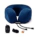 SAIREIDER Travel Pillow 100% Memory Foam Airplanes Neck Pillows -Prevent The Heads from Falling Forward Travel Neck Pillows with Sleep Mask and Earplugs (Navy Blue)