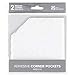 Adhesive Clear Corner Storage Pockets Set of 2, Medium 4.5