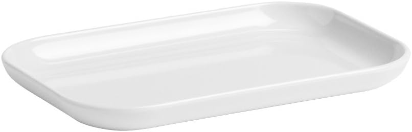 Ole Jensen Rectangular Plate, 9 by 6-Inch, White