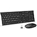 MoKo Wireless Keyboard and Mouse, Ultra Slim Universal Rechargeable Full-Size Wireless Keyboard & Mouse Combo Set, for Laptop/Desktop/PC/Notebook/Computer - Gray & Black & Silver