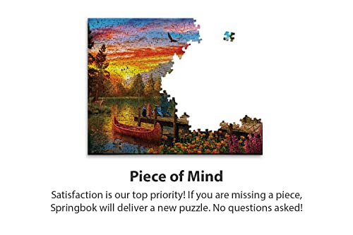 Springbok's 1000 Piece Jigsaw Puzzle Cabin Evening Sunset - Made in USA