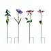 Ivy Home Metal Flower Garden Stake Cute Metal Flower Stick Art Ornament Decor Spring Floral Outdoor Flower Garden Stakes, 4 Pcs