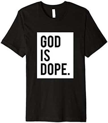 Mens God is Dope - #GodIsDope Fitted T-Shirt XL Black