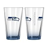 NFL Seattle Seahawks Elite Pint Glass, 16-ounce, 2-Pack