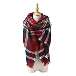 Women's Plaid Scarf, Cozy Winter Wrap Oversized Large Thick Shaw Women's Plaid Scarf, Cozy Winter Wrap Oversized Large Thick Shaw