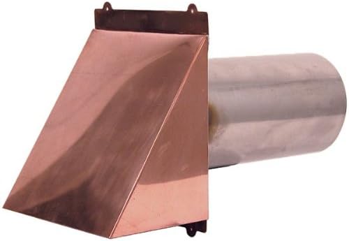 4" Copper Hooded Exhaust Vent with Damper &amp; Screen