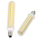 XRZT E11 Led Bulb Equivalent 100W Halogen Bulb, JD T3/T4 Mini Candelabra Base, 9 Watt 110V 120V E11 Light Bulbs for Indoor Lighting, Warm White 3000K Dimmable 2-Pack …