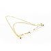 Yosoo Mens Silver Gold Plated Necktie Tie Clip Bar Clasp Cravat Pin Skinny Brooch Collar (Gold with Chain)