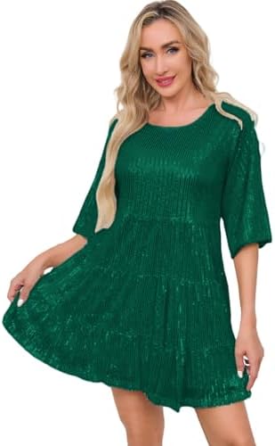 sequin tiered babydoll dress forever 21 Women's Sequins Tiered Babydoll Dress