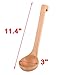 uxcell Wooden Spoon Soup Ladle Bamboo Kitchen dinnerware Tools Tableware Hook End Design Soup Ladle 11.4 Inch Brown