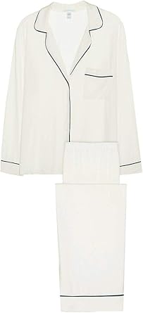 Eberjey Gisele Classic Women S Pajama Set Long Sleeve Button Down Shirt With Front Pocket Shorts With Elastic Waist Super Soft Lightweight Breathable Modal Jersey Fabric Sleepwear At Amazon Women S Clothing Store