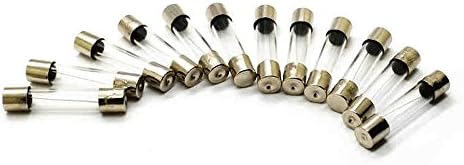 Pack of 100 pcs 5 20mm 0.5A - 10A Fast-Blow Fuse 250V 10 Values Glass Fuses Assorted Kit