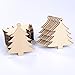 Sumind 30 Pieces Wood Christmas Tree Blanks Wooden Tree Embellishments with 10 Meters Natural Twine for Holiday Party Decoration