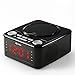 dpnao YW-010 CD Player Clock FM Radio with USB Port (Black)