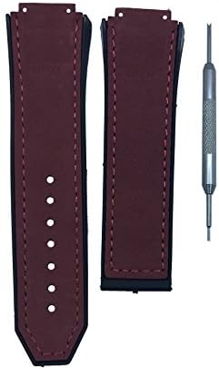 Red Leather Watch Band Strap For Big Bang 26x17mm - Free Spring Bar Tool