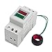 DROK Rail Type Voltage Current Meter Digital Multimeter Voltmeter Ammeter AC 80-300V Voltage Tester 0-99.9A Amp Meter with Current Transformer