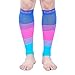 Doc Miller Compression Calf Sleeve for Men & Women, Medical Grade, 20-30mmHg Graduated Support for Running, Calf Tear, Shin Splints, Knee High, Calf Sleeves, Stripes Design, Medium Size,1 Pair