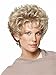 Women Wigs Ashy Blonde Short Curly Natural Heat Resistant Synthetic Hair Wigs 8 Inch